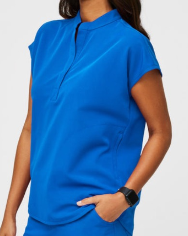 Stretch Mandarin Collar Top